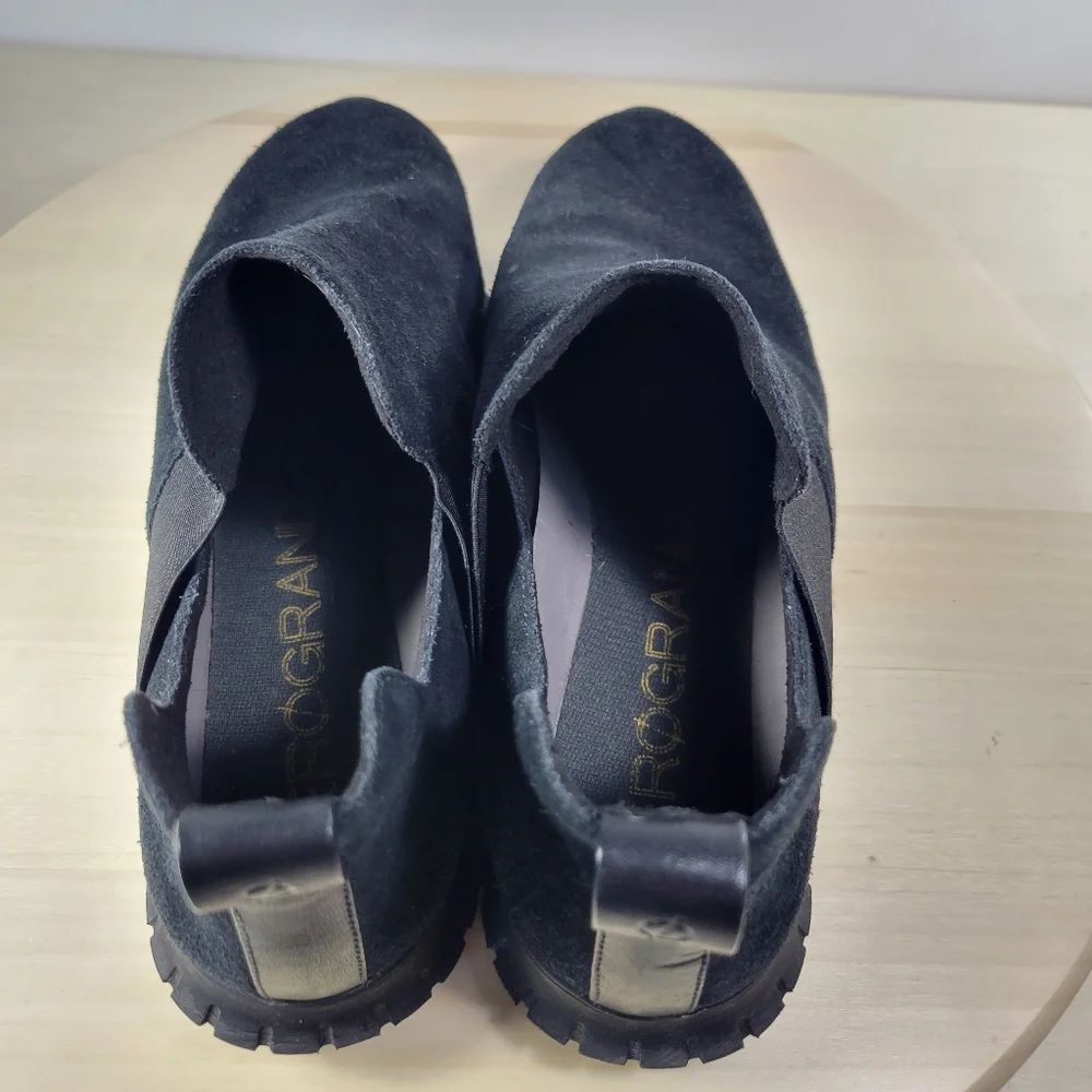 COLE HAAN ZeroGrand Black Suede Slip On Booties Boots Women's Size 8 - Picture 12 of 12